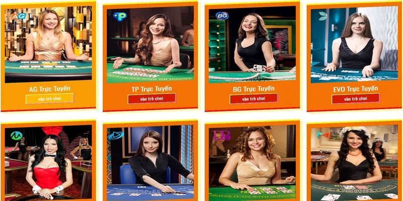 Đa dạng sảnh cược trong casino cung cấp tại GK88